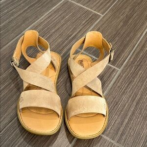 Born Women's Tan Cross-Strap Sandals